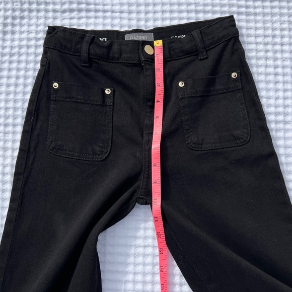 DL 1961 Lily Wide Leg Black Jeans - Picture 11 of 16